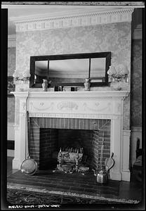 Waters House, interior, fireplace