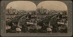 The famous Galata Bridge and the Golden Horn, Constantinople, Turkey