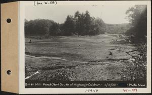 Grist Mill Pond, part south of highway, Oakham, Mass., Oct. 10, 1930
