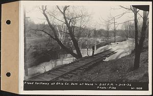 Flood spillway at Otis Co. dam, Ware, Mass., 2:05 PM, Mar. 19, 1936