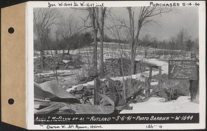 Owen W. McGann, Heirs, remains of dam at mill, Rutland, Mass., Mar. 6, 1941