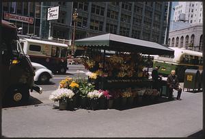 Flower stand, Market Street, San Francisco