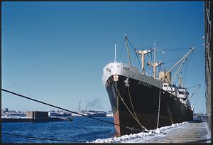 Cargo ship Dixcove at pier