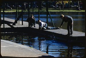 Boys, lake, Public Garden