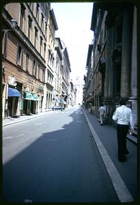View down street toward Trinità dei Monti, Rome, Italy