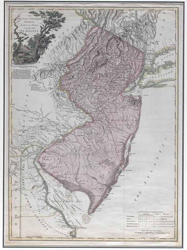 The Province of New Jersey, divided into east and west, commonly called the Jerseys