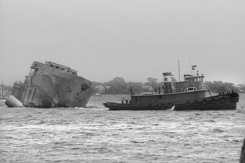 Bow section of the coastal tanker Dynafuel, New Bedford