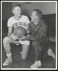 Capt Paul McAdams + Boston College Coach Don Martin Basketball B.C.