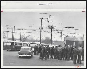 MTA out on strike. Fields Corner.