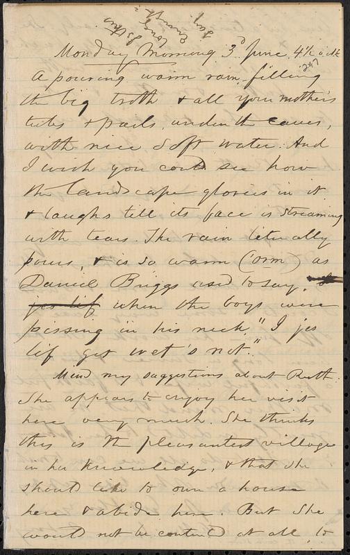 Letter from Zadoc Long to John D. Long, June 3, 1867