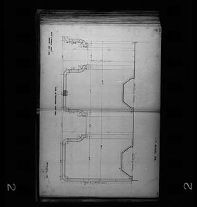 Plan of freestone fence stone, 113-115 Beacon Street, Boston, Massachusetts