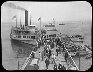 Steamboat and passengers