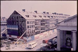 A view of North Market, Quincy Market in foreground