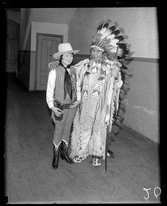 Indian and cowgirl
