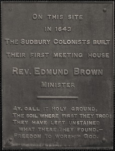 Meeting house plaque