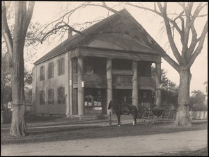 First town hall and library, built 1841.  Eventually Lovell’s Grocery and then  Collins’s Market.
