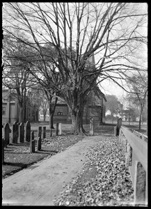 Cemetery, maple, and church