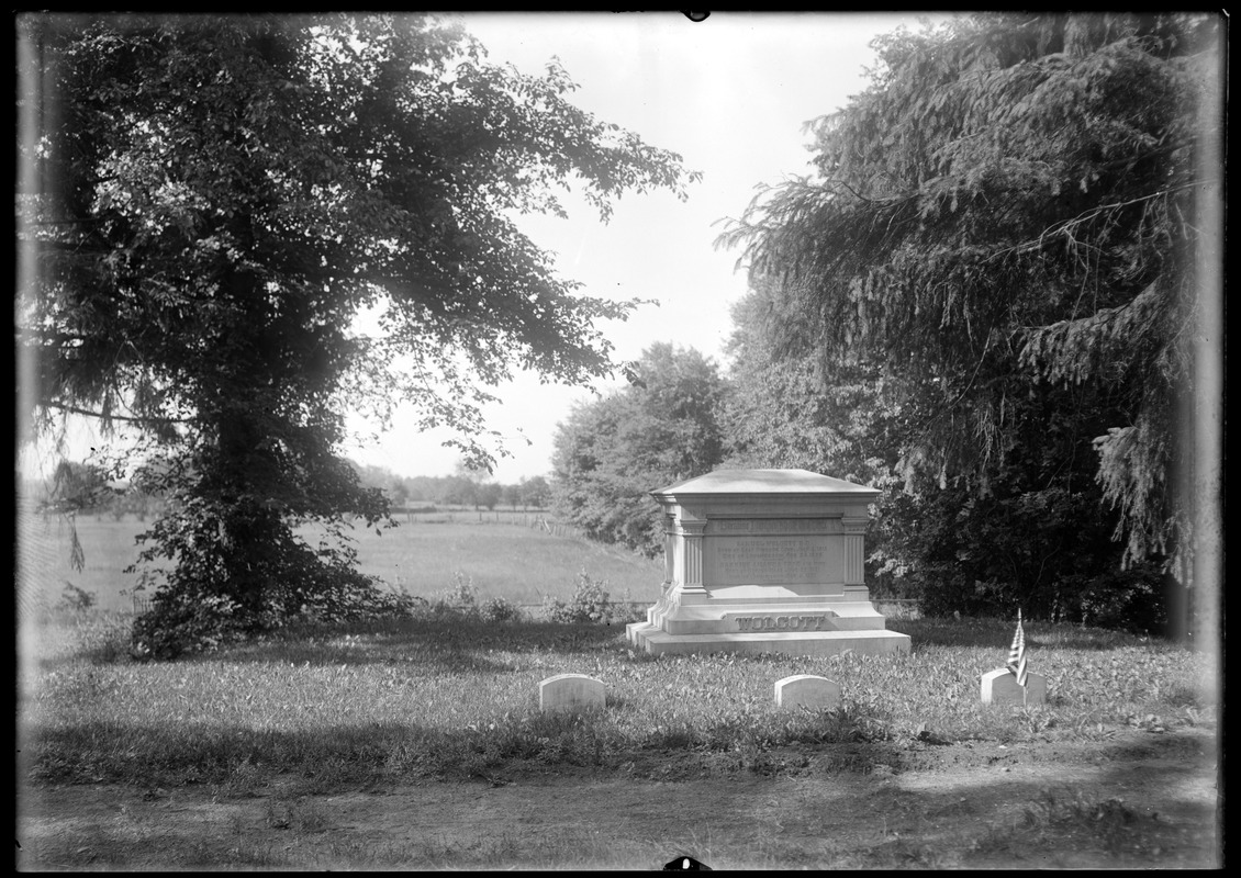 Wolcott, cemetery monument