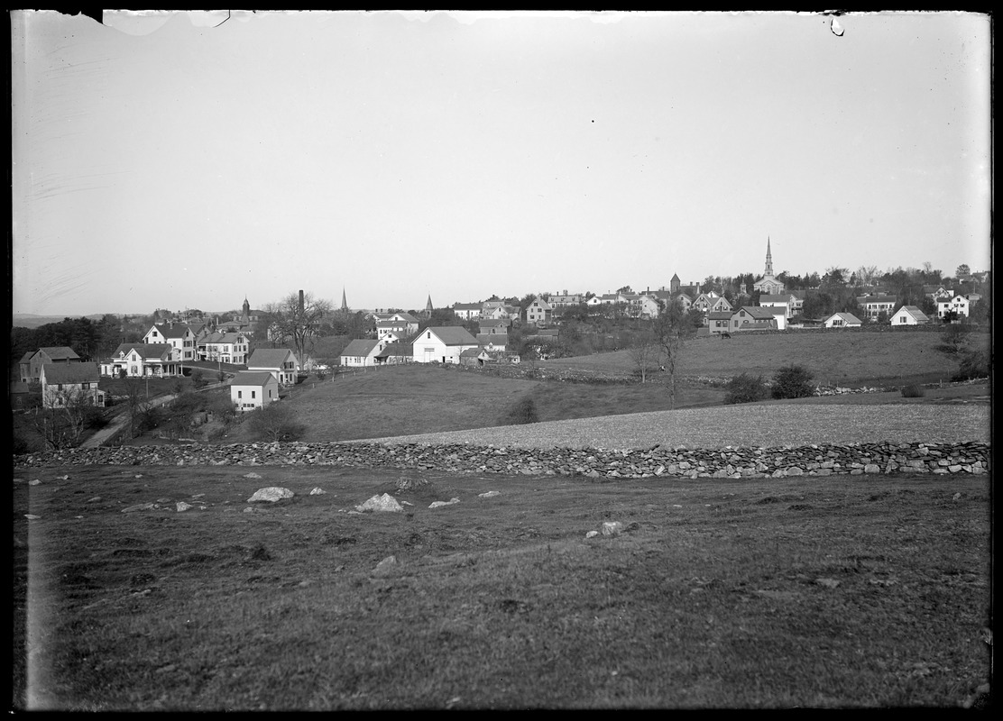 Spencer Congregational Church to twn. hall from S.