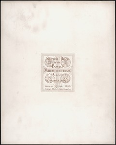 Boston Architectural Club sketchbook, title page