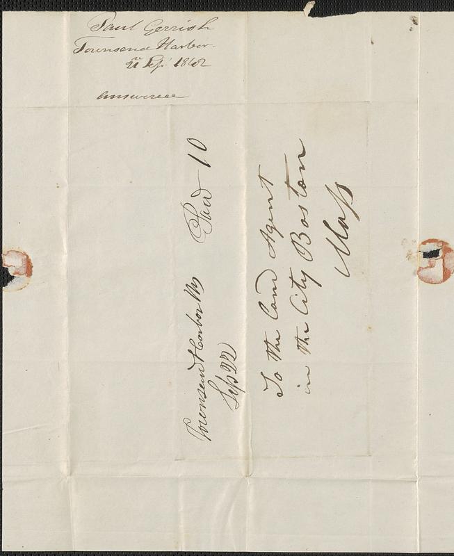 Paul Gerrish to George Coffin, 21 September 1842