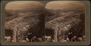 Looking from mountain heights over Delphi and W. across Sacred Plain to distant sea - Greece