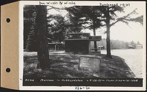 Anna E. Morrow, sun house and boat house, Hubbardston, Mass., Apr. 26, 1937