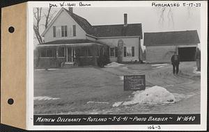 Mathew Delehanty, house and garage, Rutland, Mass., Mar. 6, 1941