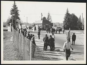Line of march arrives at Ft. Devens.