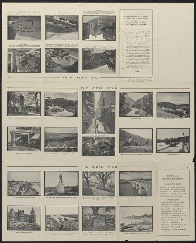Automobile map of New England showing the ideal tour