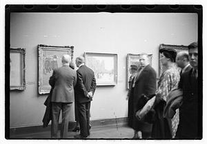 People looking at paintings, Museum of Fine Arts