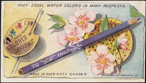 Eagle Pencil Co's colored crayons - they excel water colors in many respects made in over fifty shades.