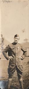 Albert T. Chase in WWI uniform, West Yarmouth, Mass.
