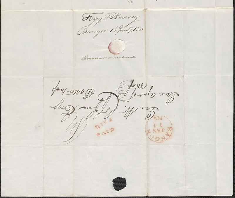 Fogg & Hersey to George Coffin, 13 January 1841 - Digital Commonwealth