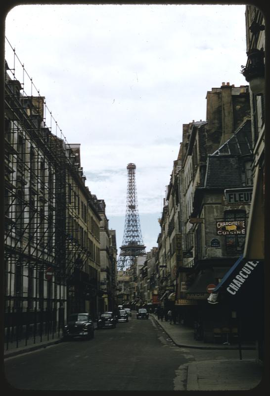 Eiffel Tower from street, Paris