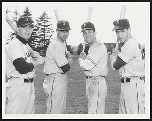 St. Johns Prep - Outfield. Dan Murph CF, Pete Whalley LF, Bob Bonaclorso RF, Bob Cornish RF.