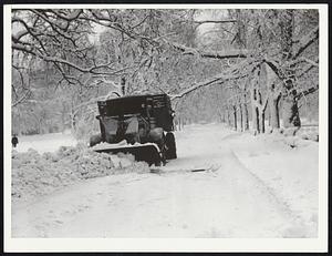 Snow plow in snow