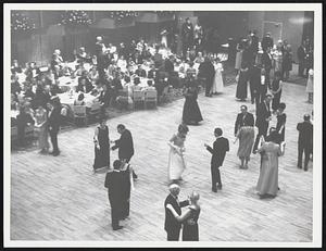 People dancing on a dance floor