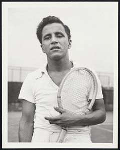 Two-Fisted Tennis New York - Here Segura is shown relaxed. A deep court driver, he is endowed wit[h] excellent arm, shoulder and neck musc[le]