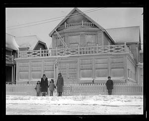Ice-covered house