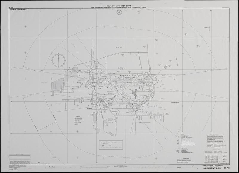 Airport obstruction chart, OC 744, Fort Lauderdale-Hollywood International Airport, Fort Lauderdale, Florida