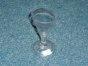 English blown glass wine stem