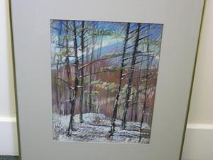 Spring Snow (Trees and Mountain)