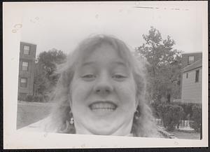 Closeup of a young woman