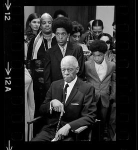Singer Roland Hayes is honored at City Hall ceremony for black artists, Boston
