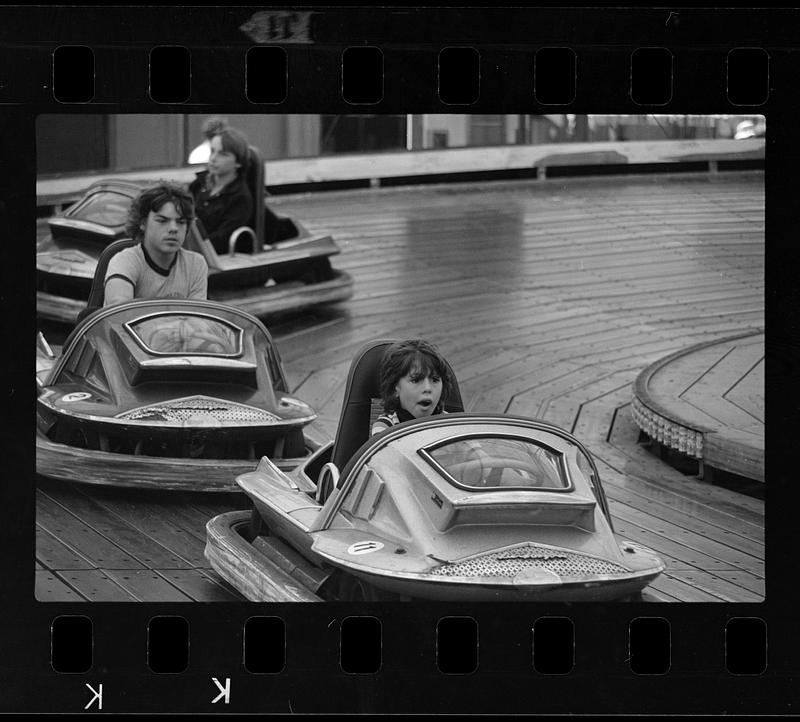 Bumper cars fun, Paragon Park, Nantasket