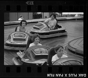 Bumper cars fun, Paragon Park, Nantasket