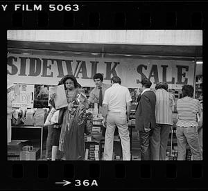 Sidewalk clothing sale, Cambridge