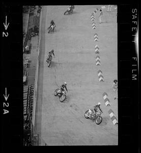 Indoor motorcycle race, Boston Garden