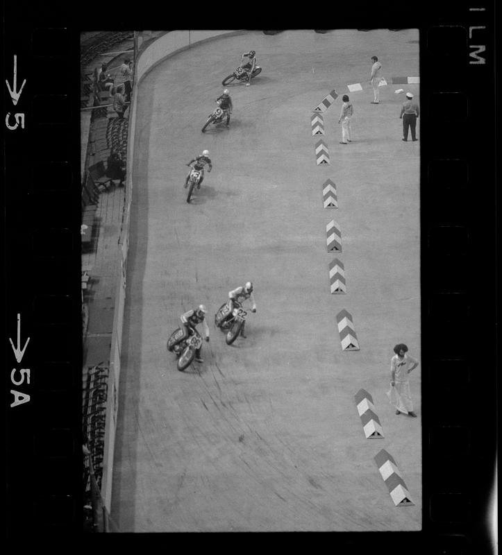 Indoor motorcycle race, Boston Garden